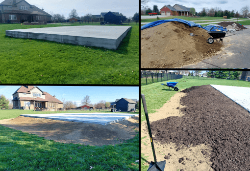 Pickleball Court, Re-grade Slope, In Progress